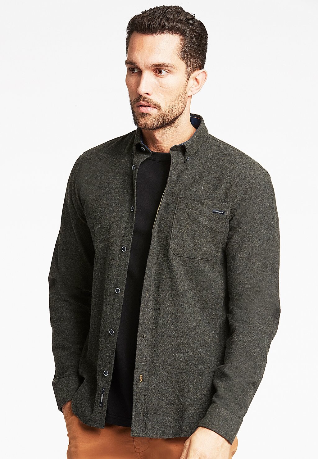 

Рубашка BRUSHED LS Lindbergh, цвет army