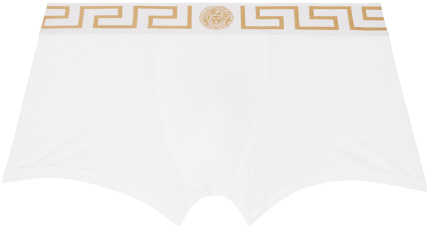 

Белые боксеры с каймой греческого цвета Versace Underwear, цвет White