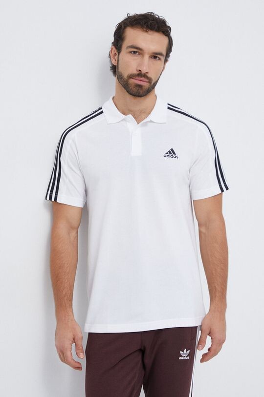 

Хлопковое поло adidas, белый