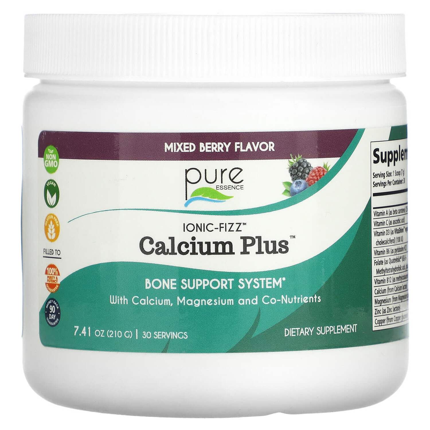 

Ionic-Fizz, Calcium Plus, ягодное ассорти, 210 г (7,41 унции), Pure Essence