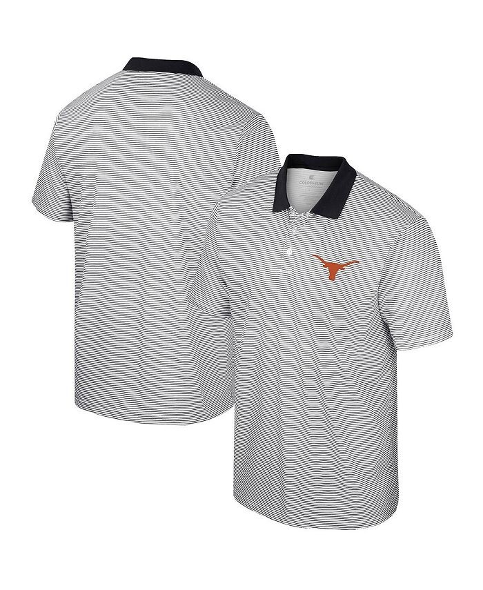

Мужская белая рубашка-поло в полоску с принтом Texas Longhorns Colosseum, белый