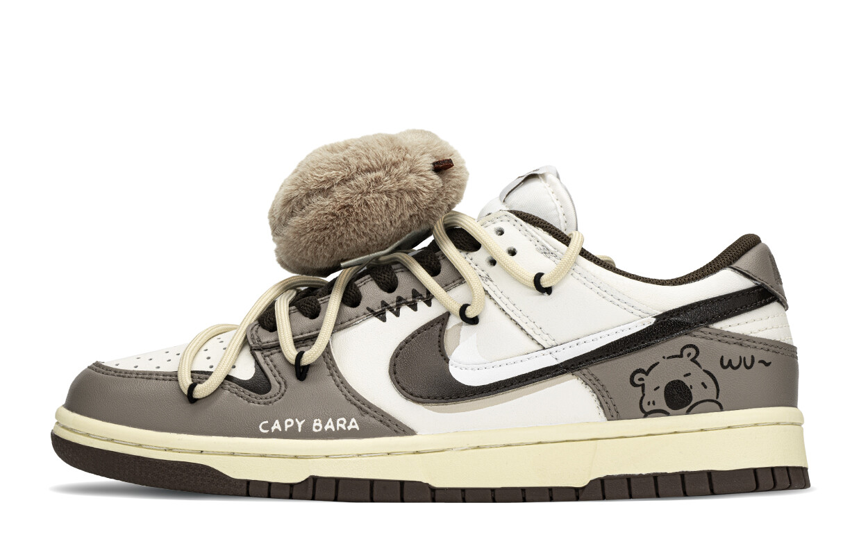 

Кроссовки Nike Dunk Skateboarding Shoes Women's Low-top White/Brown, коричневый