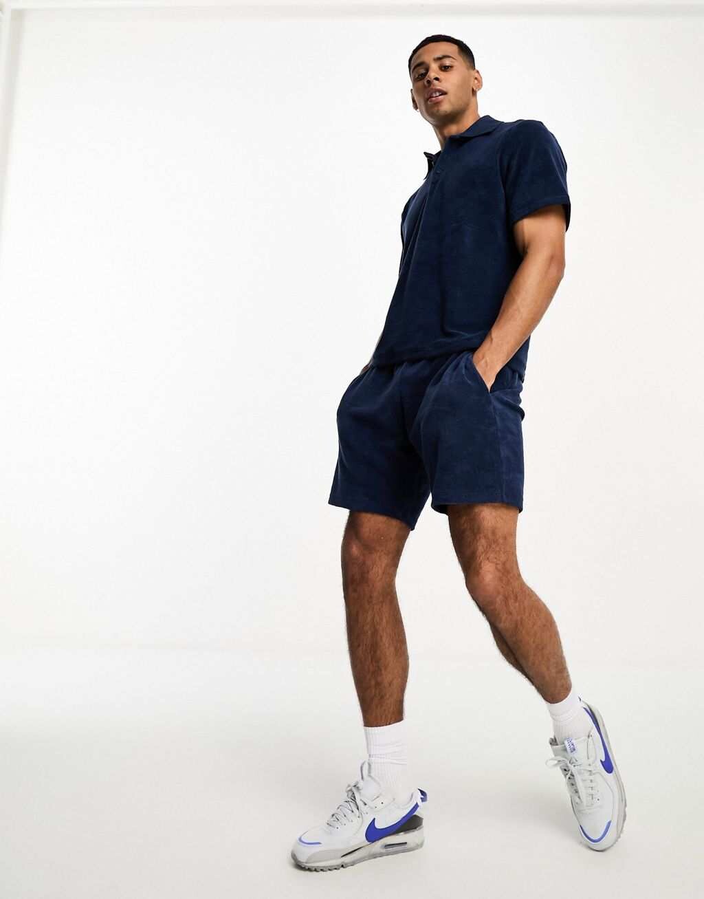 

Темно-синие махровые шорты Jack & Jones Premium
