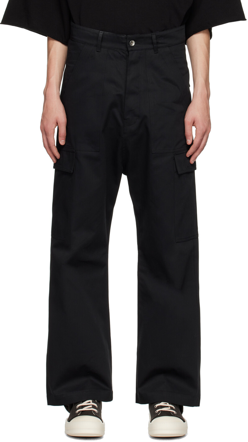 

Черные брюки карго на пуговицах Rick Owens DRKSHDW, Черный