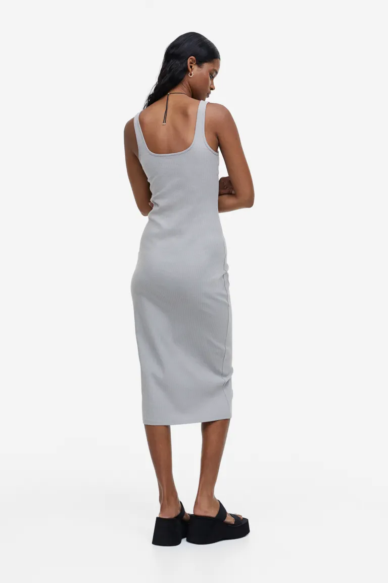 

Платье-боди со сборками H&M, серый
