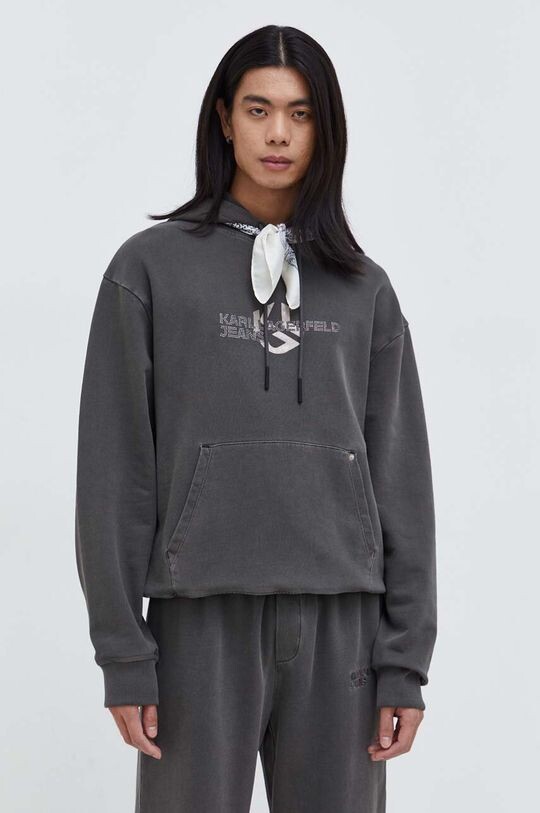 

Хлопковая толстовка Karl Lagerfeld Jeans, серый