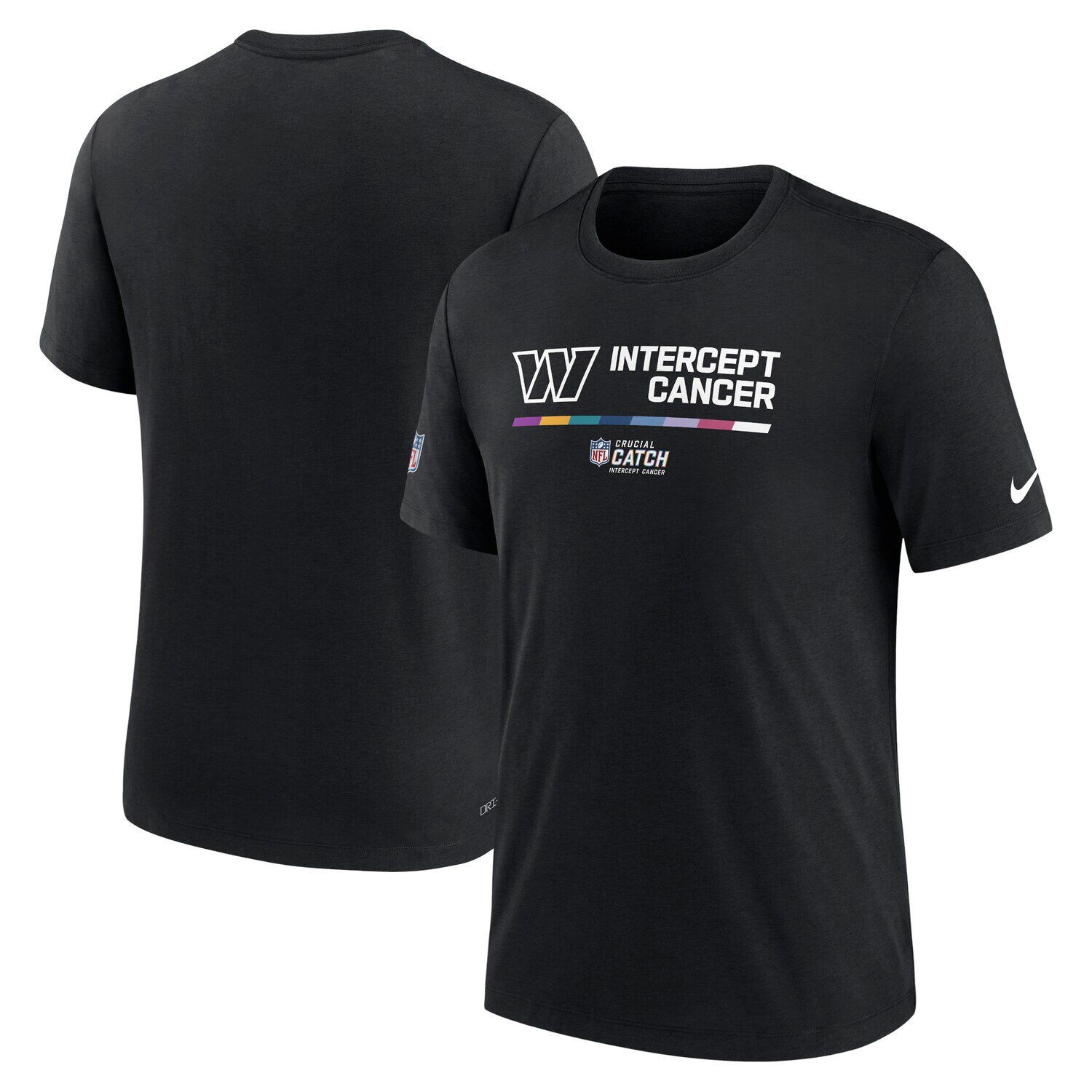 

Мужская черная футболка Nike Washington Commanders 2022 NFL Crucial Catch Performance, Черный
