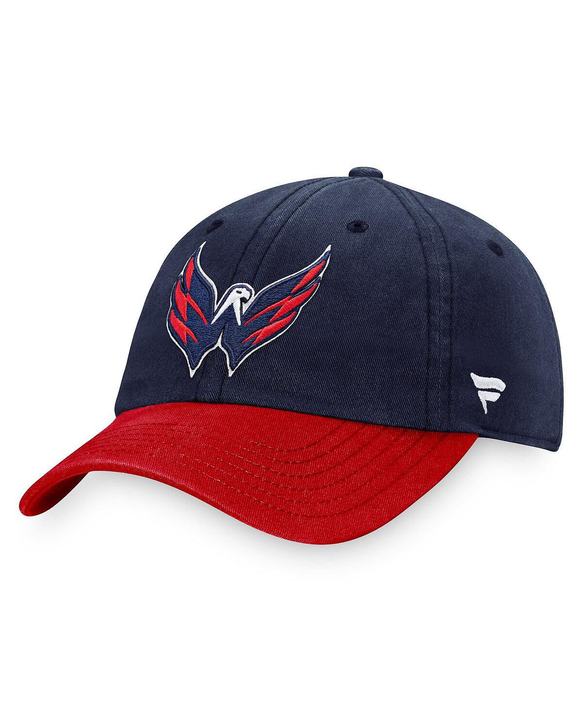 Мужская темно-синяя, красная фирменная шляпа с регулируемым логотипом Washington Capitals Core Primary Fanatics