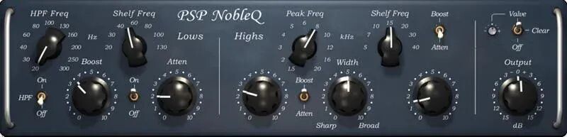 

Плагин PSP Audioware NobleQ Passive Program EQ