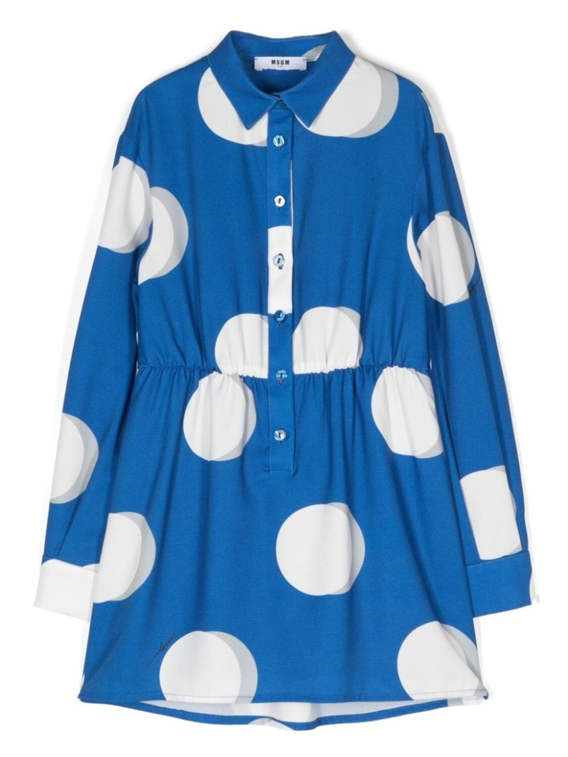 

MSGM Kids платье в горошек, синий