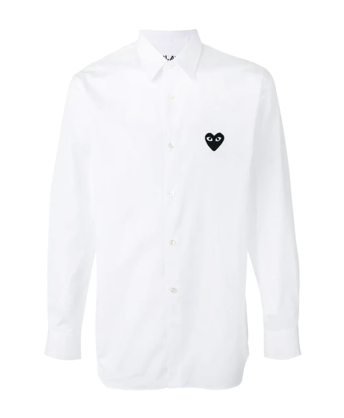 

Рубашка с вышивкой в виде сердца Comme Des Garçons Play, белый