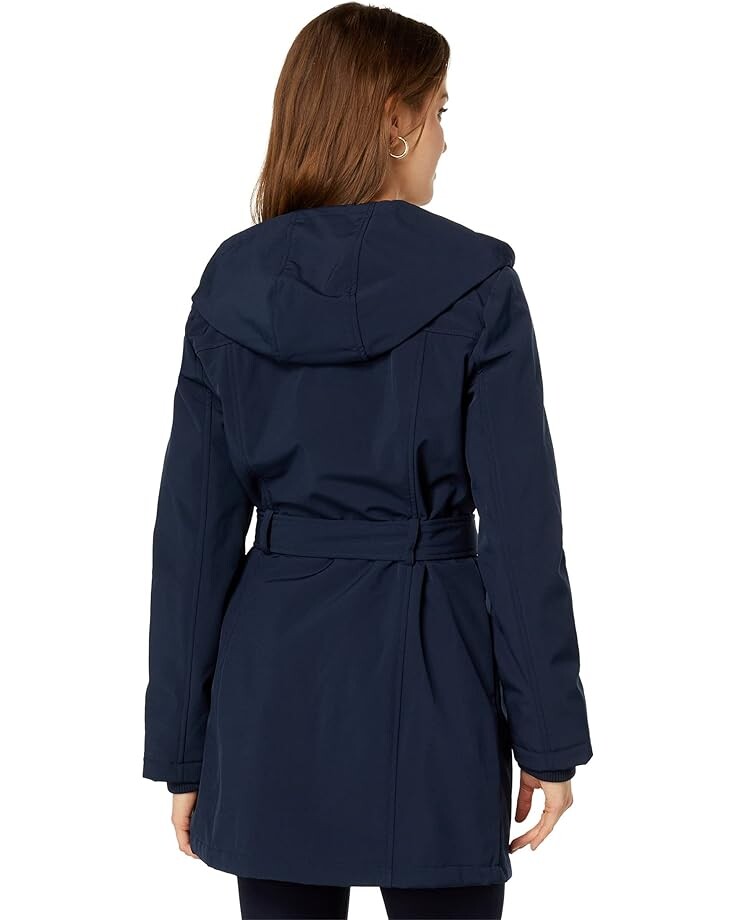 

Куртка Tommy Hilfiger Zip Front Belted Hood Rain Jacket, темно-синий
