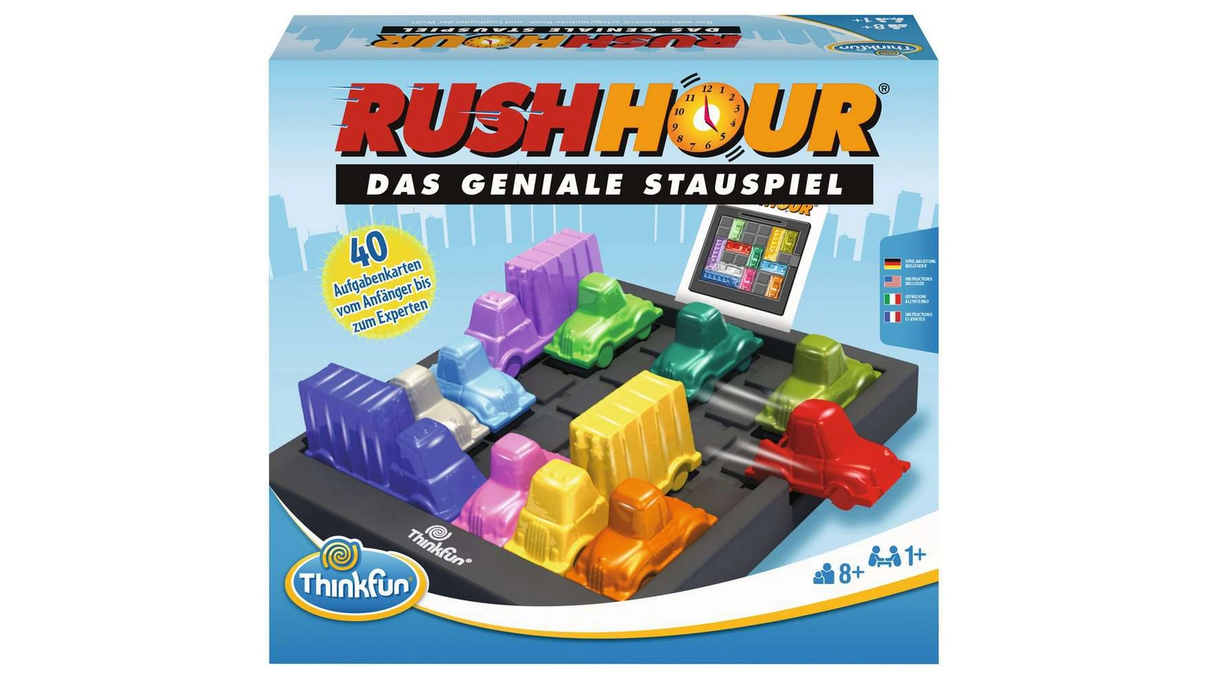 Thinkfun Rush Hour гениальная игра в пробках и известная логическая игра от Thinkfun для мальчиков и девочек от 8 лет и старше