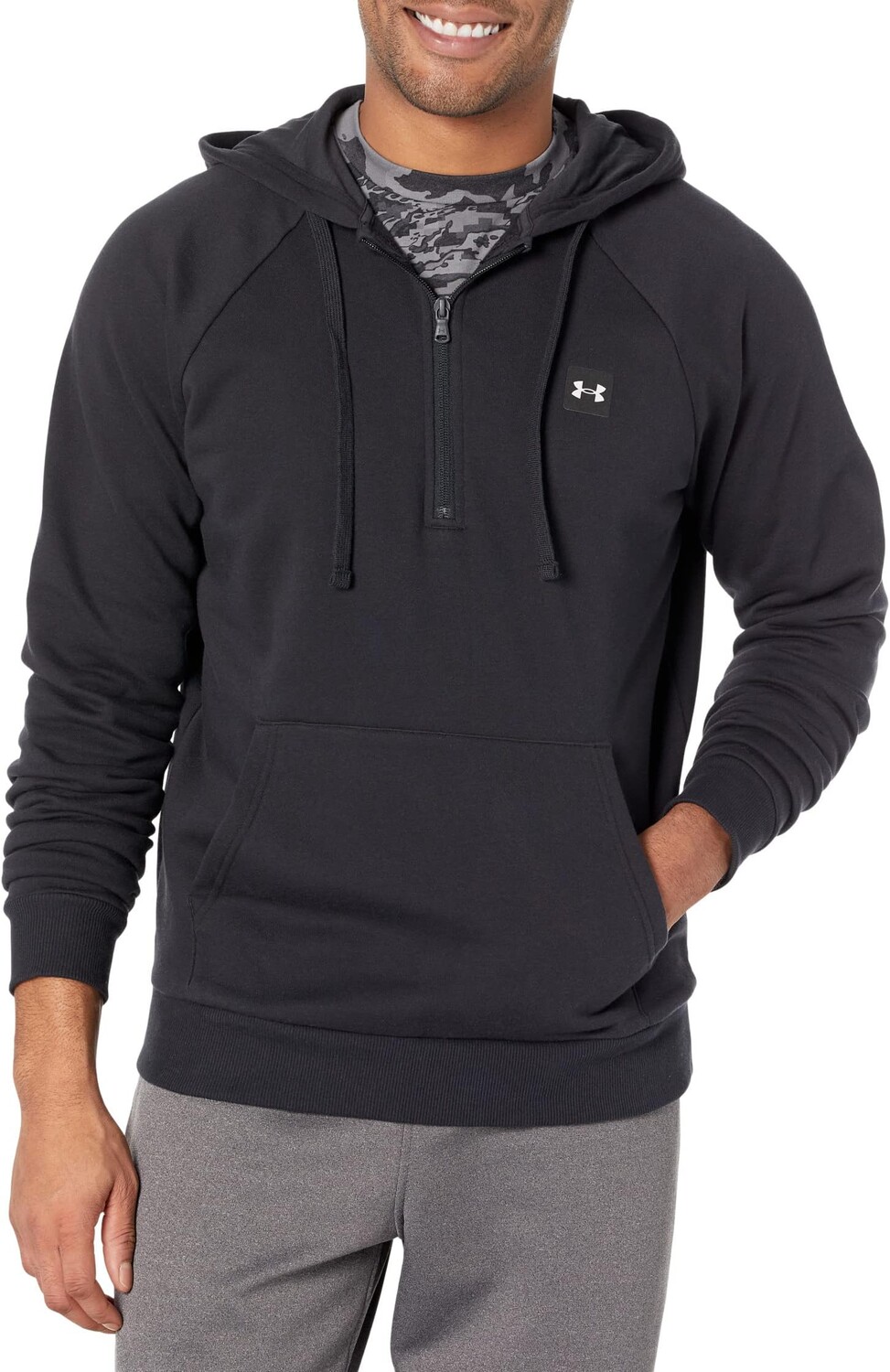 

Флисовая толстовка Rival на молнии 1/2 Under Armour, цвет Black/Onyx White