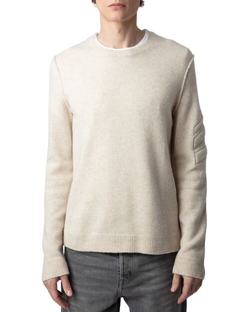 

Кашемировый свитер Kennedy с круглым вырезом Zadig & Voltaire, цвет Ivory/Cream