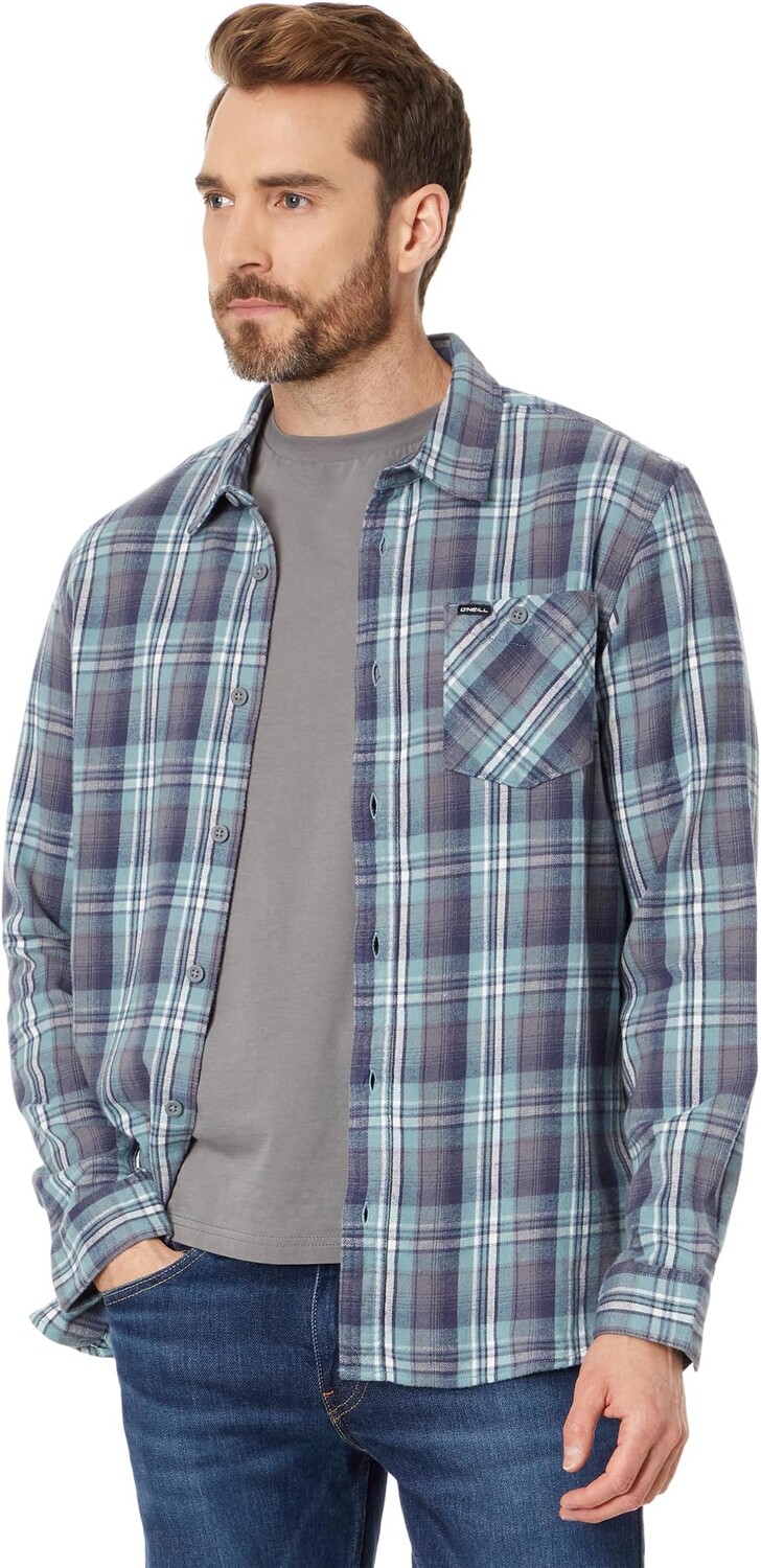 

Рубашка O'Neill Redmond Plaid Stretch Long Sleeve Flannel, цвет Scrub Blue