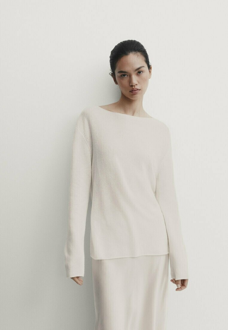 

Свитер Boat Neck Massimo Dutti, бежевый