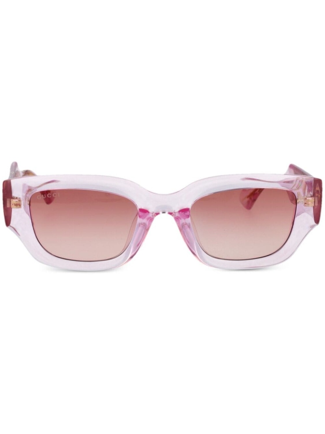 

Gucci Eyewear солнцезащитные очки в прямоугольной оправе GG, розовый