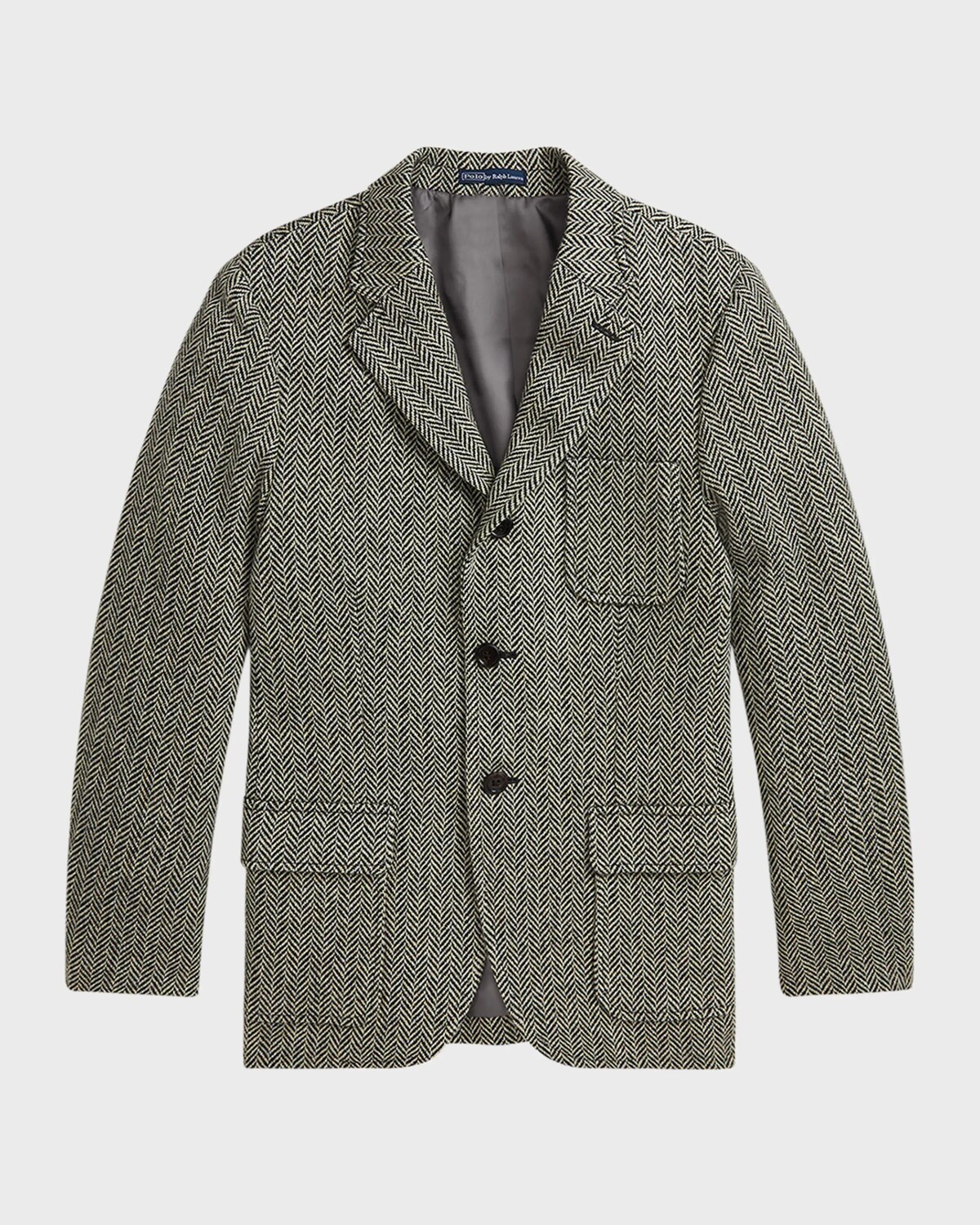 

Спортивное пальто для мальчика с узором «елочка», размер 2–7 Ralph Lauren Childrenswear, цвет Blackcream