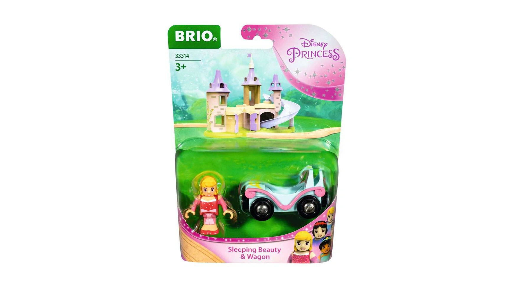 цена Brio Disney Princess Спящая красавица с вагончиком дополнение к деревянному поезду Brio рекомендуется для детей от 3 лет и старше