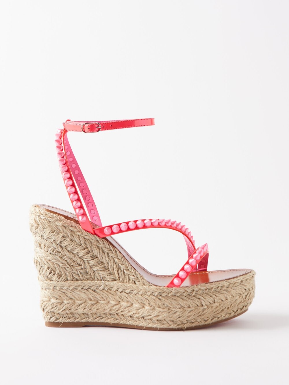 

Лакированные босоножки mafaldina zeppa 120 на танкетке Christian Louboutin, розовый