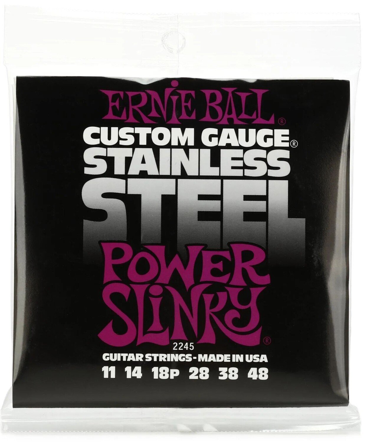 

Струны для электрогитары Ernie Ball 2245 Power Slinky из нержавеющей стали с обмоткой — .011-.048