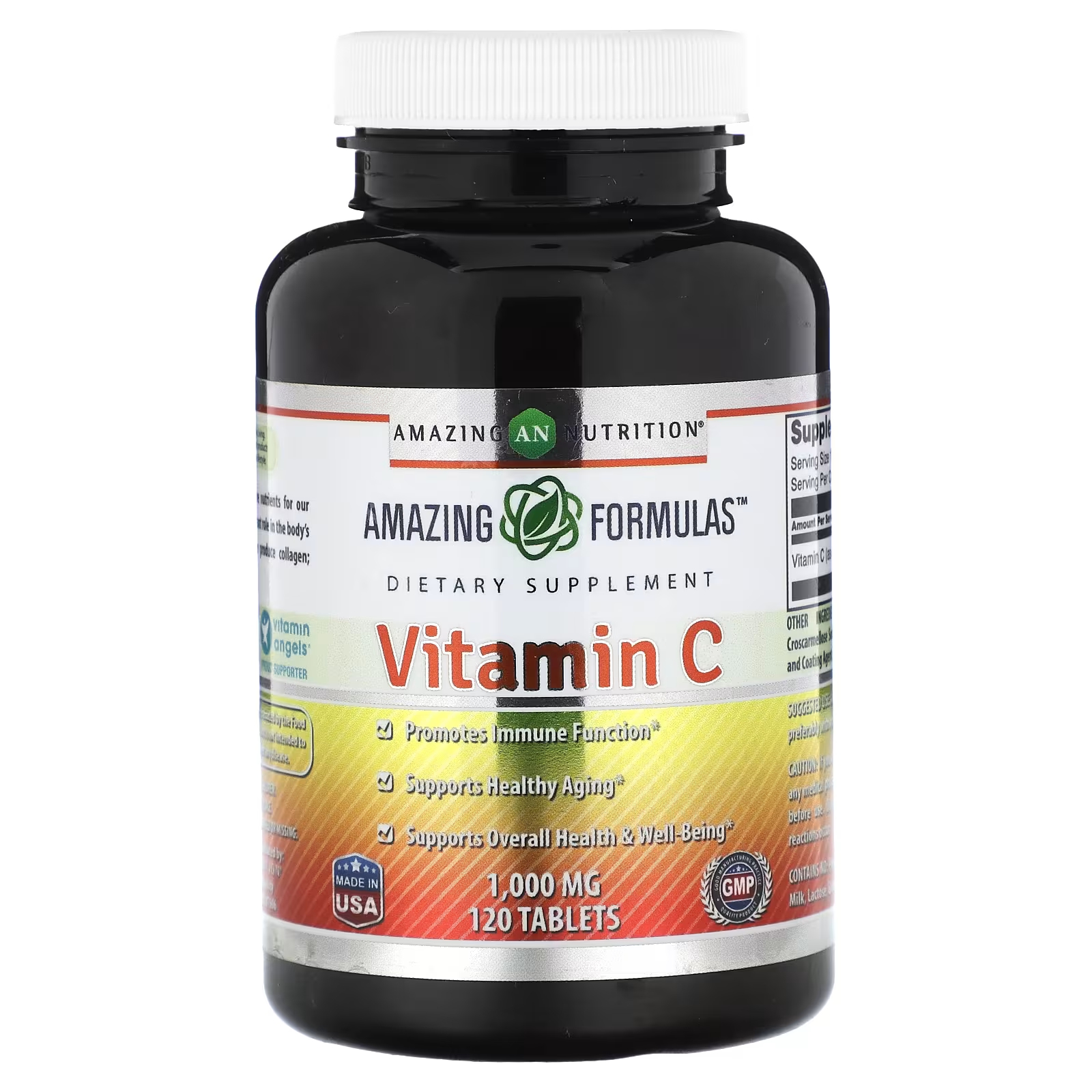 Витамин С 1000 мг Amazing Nutrition, 120 таблеток витамин c amazing nutrition апельсин 120 жевательных таблеток