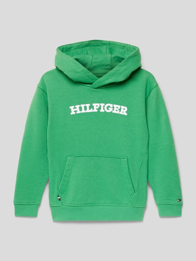 

Толстовка с пришивной этикеткой модель "ARCHED" Tommy Hilfiger, зеленый
