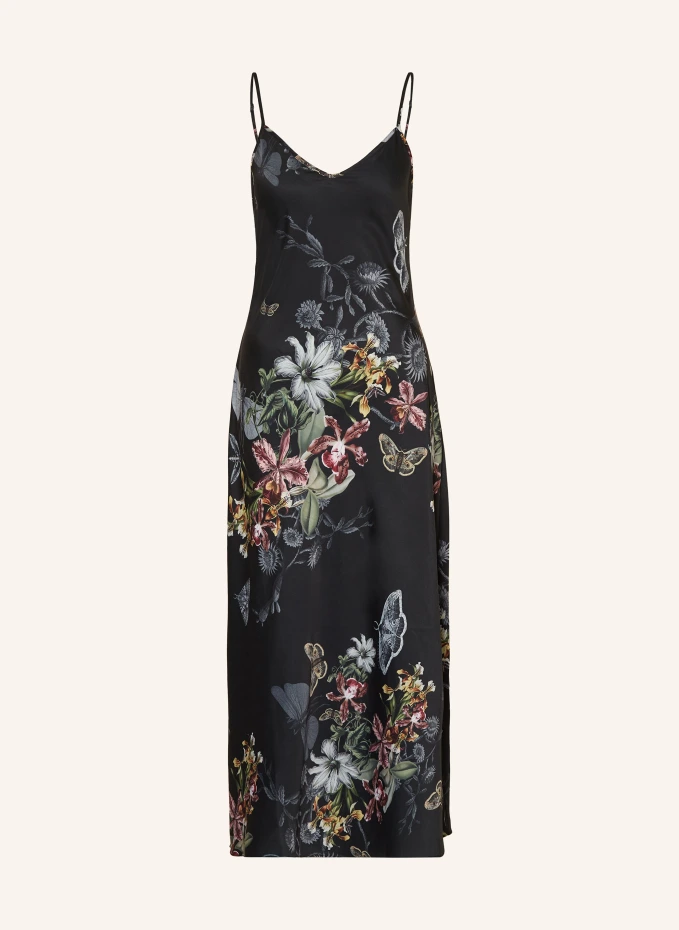 

Атласное платье bryony sanibel Allsaints, черный