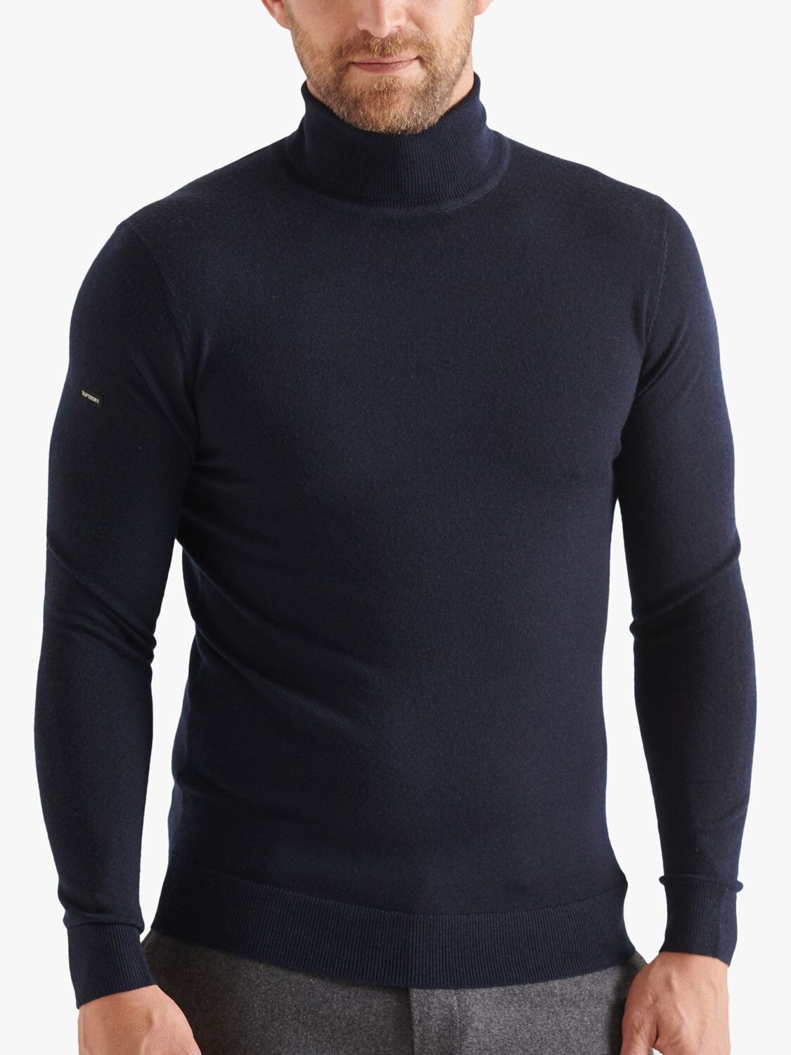 

Джемпер с высоким воротником Superdry Studios Merino, темно-синий Eclipse