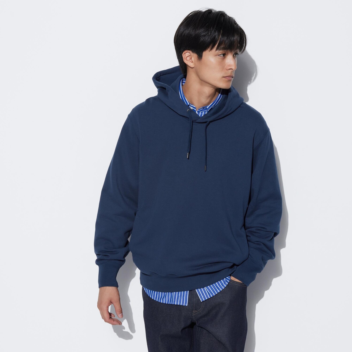 

Парка UNIQLO Sweat Pull эластичная, синий