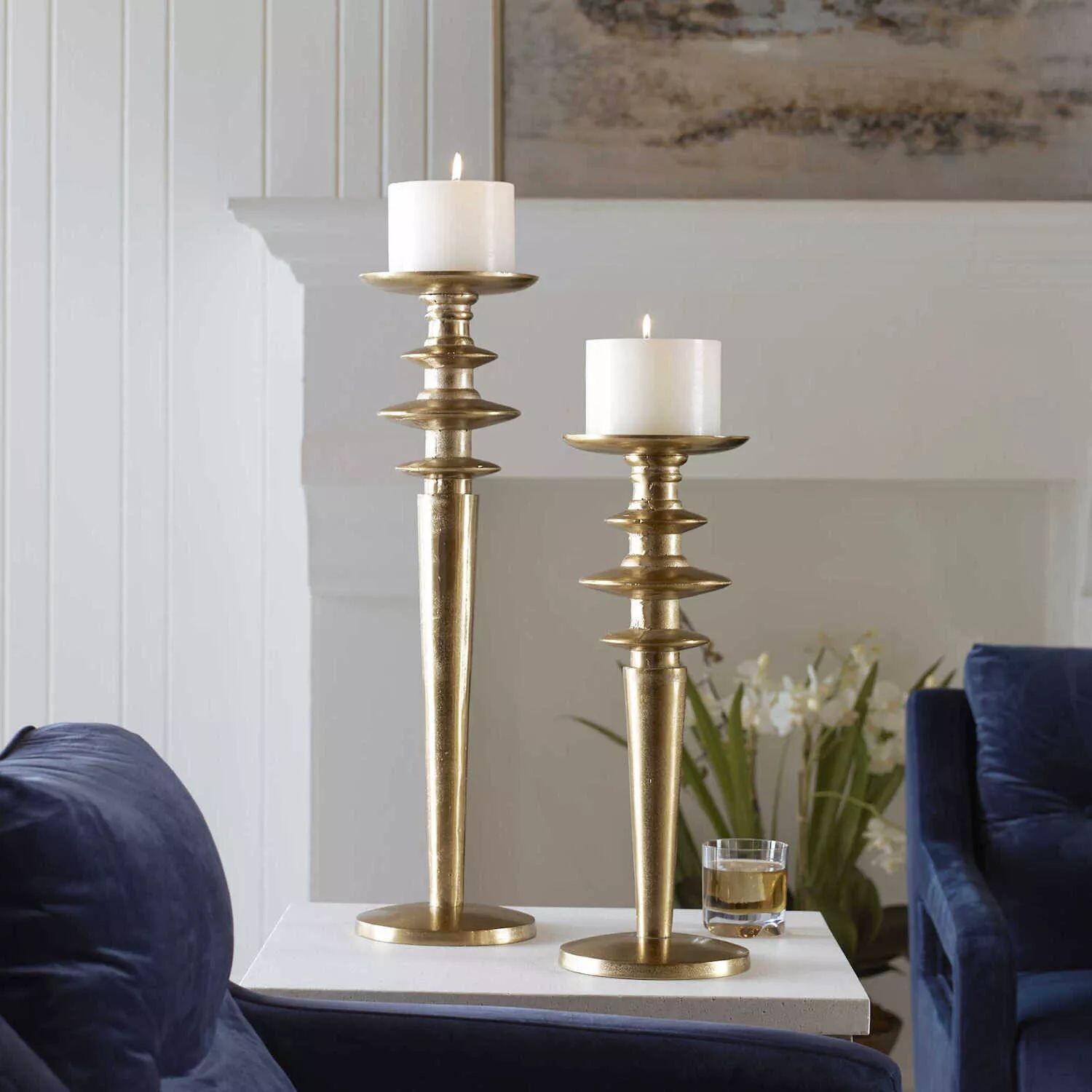 

Подсвечники Uttermost Highclere с золотой отделкой, набор из 2 предметов