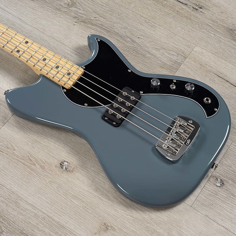 Басс гитара G&L Fullerton Deluxe Fallout Short Scale Bass, Maple Fretboard, Grey Pearl фотографии