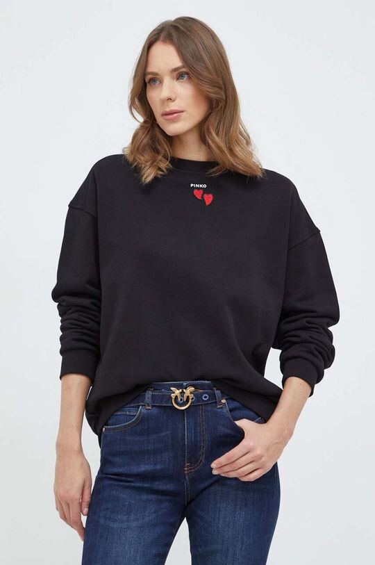 

Хлопковая толстовка Pinko, черный