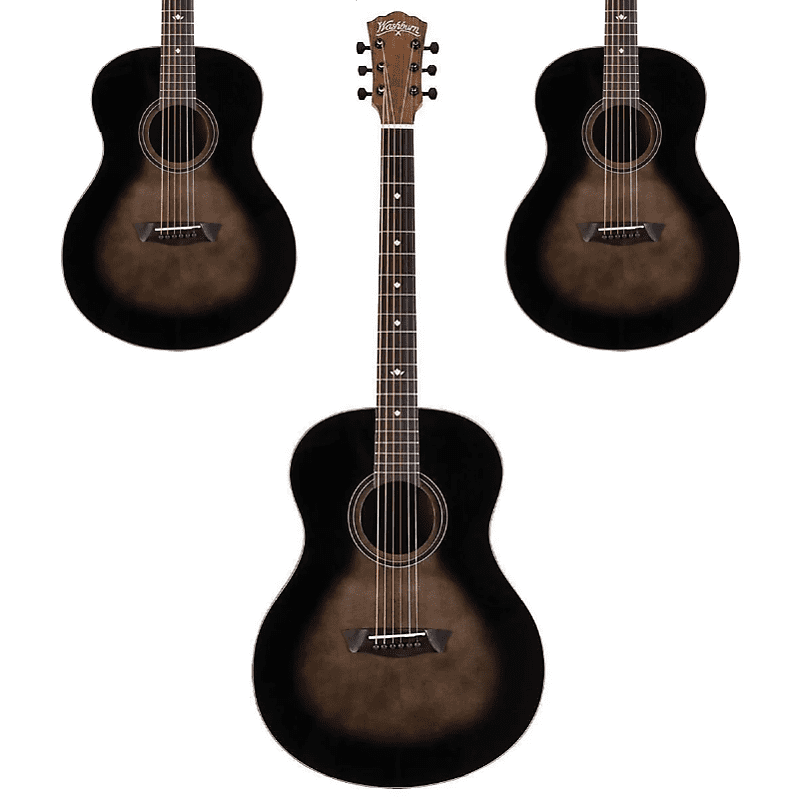 Акустическая гитара - Washburn Bella Tono Novo S9 Studio Acoustic Guitar Transparent Charcoal Burst