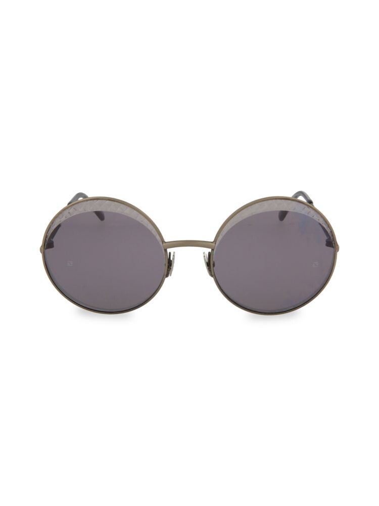 

Круглые солнцезащитные очки 60MM Bottega Veneta, серебро