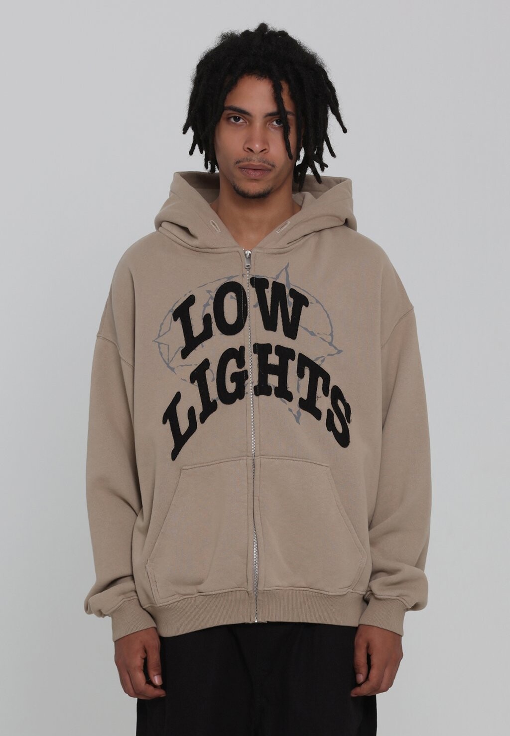 

Толстовка на молнии WORLD RACE ZIP HOODIE UNISEX LOW LIGHTS STUDIOS, бежевый