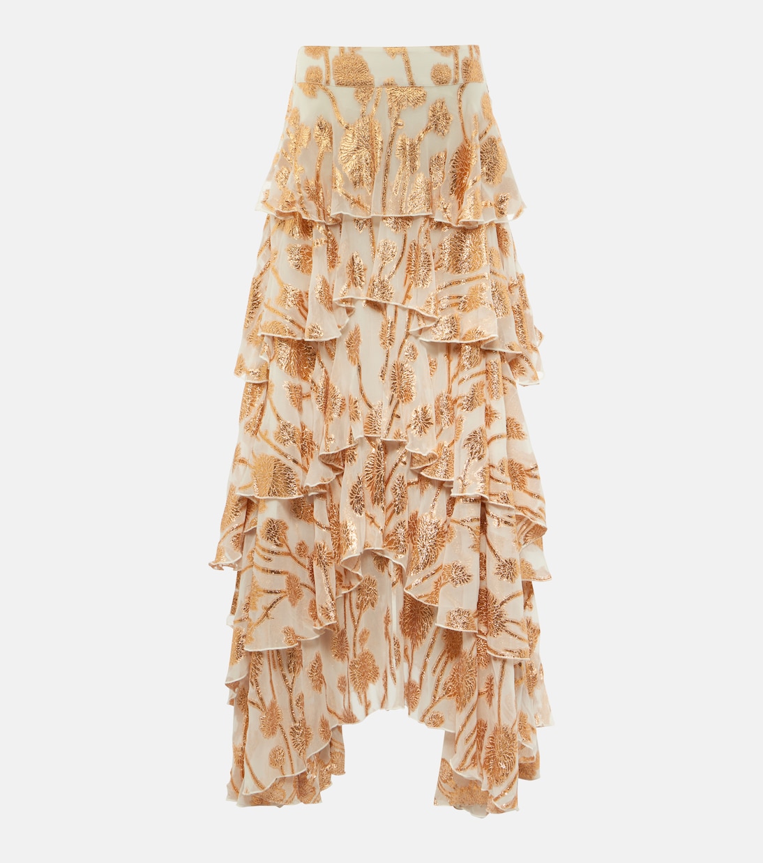цена Ярусная юбка макси cordelia с вышивкой Alexandra Miro, мультиколор