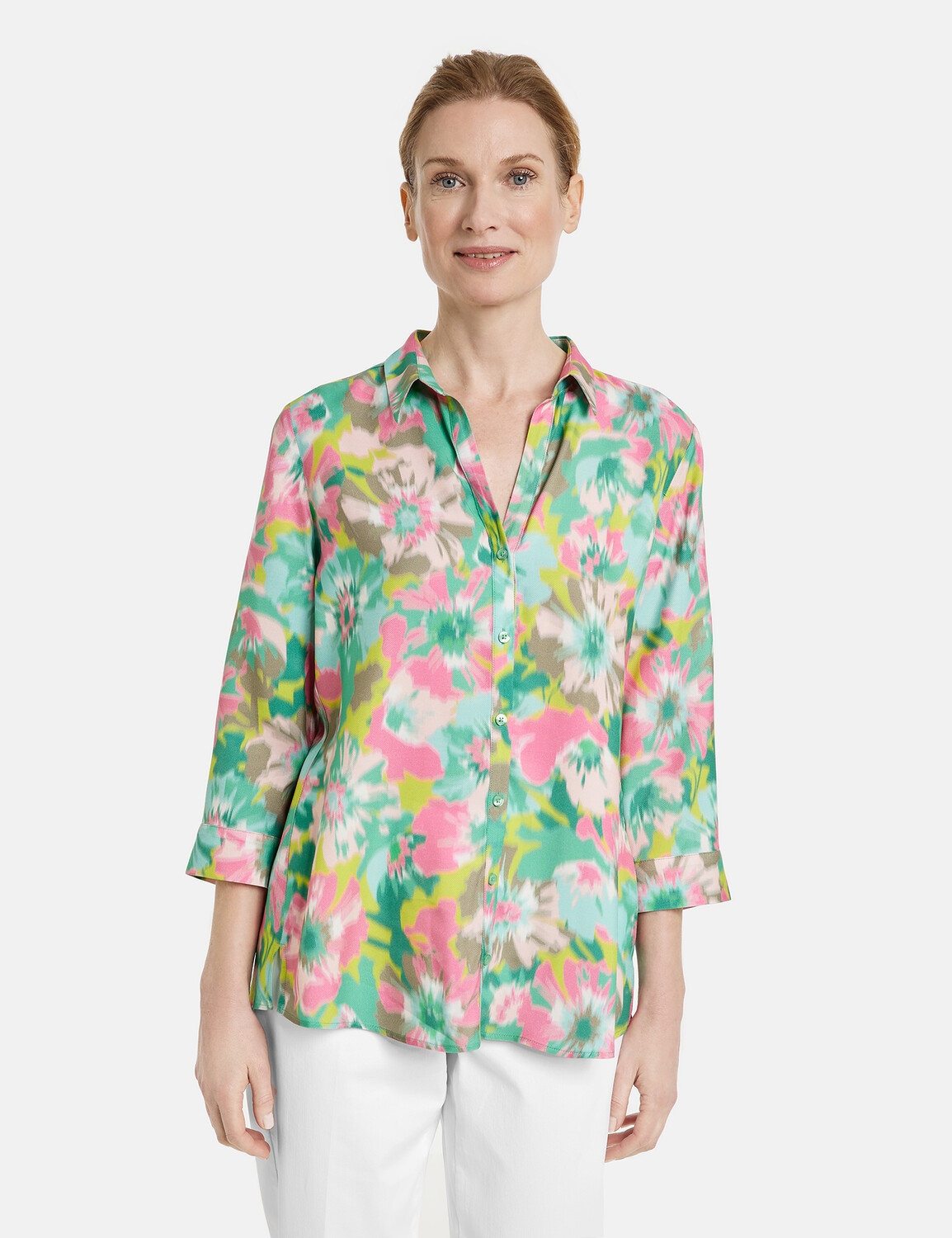 

Блуза Gerry Weber 3/4 Arm, цвет Grün/Lila/Pink Druck