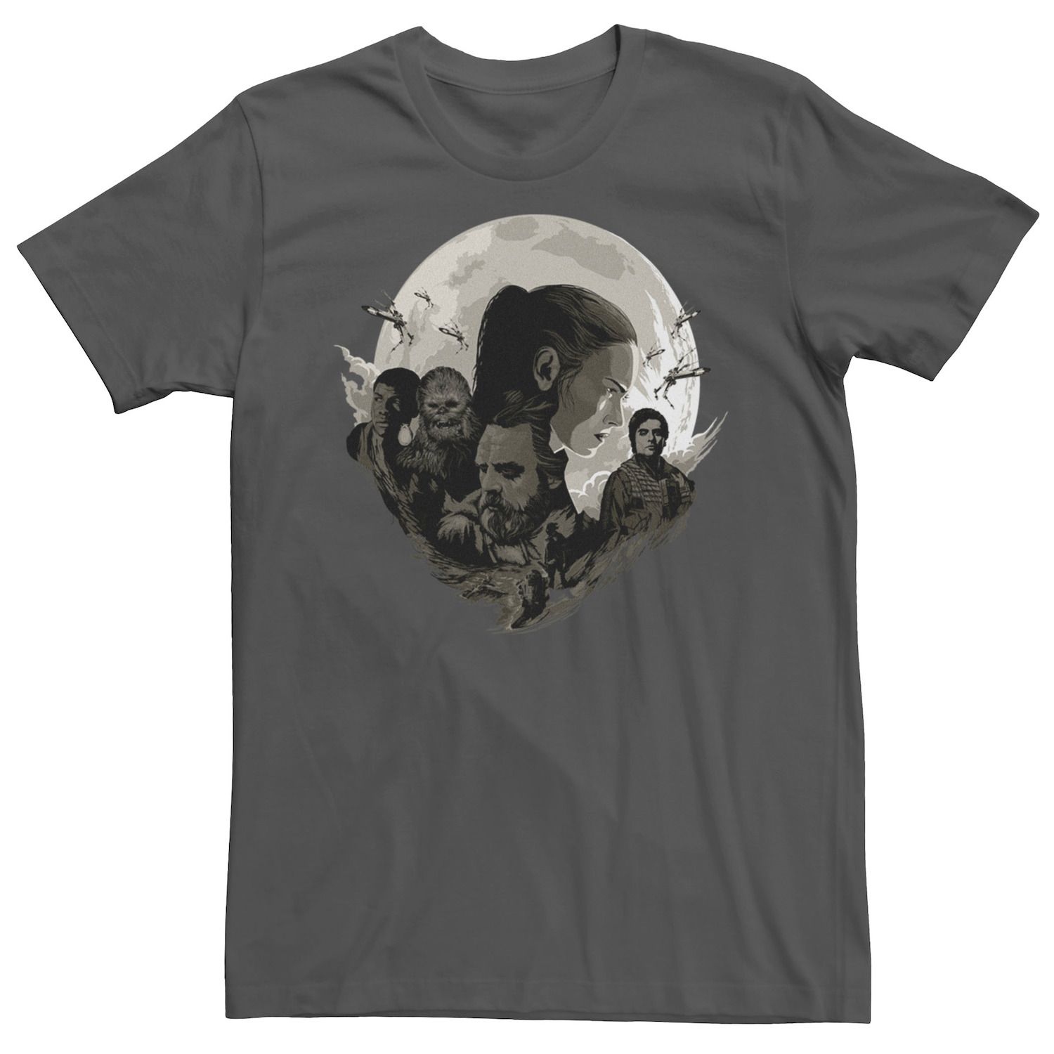 Мужская футболка с луной «Последние джедаи-повстанцы из «Звездных войн»» Licensed Character