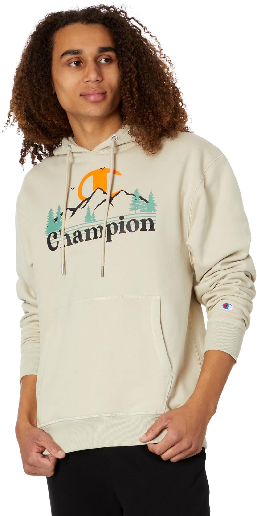 Классический флисовый пуловер с капюшоном Champion, цвет Cocoa Butter цена и фото