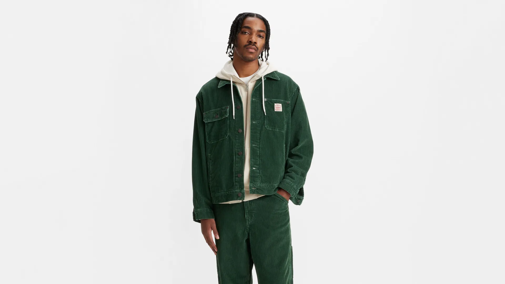 

Вельветовая куртка дальнобойщика Sunrise Levi's, зеленый