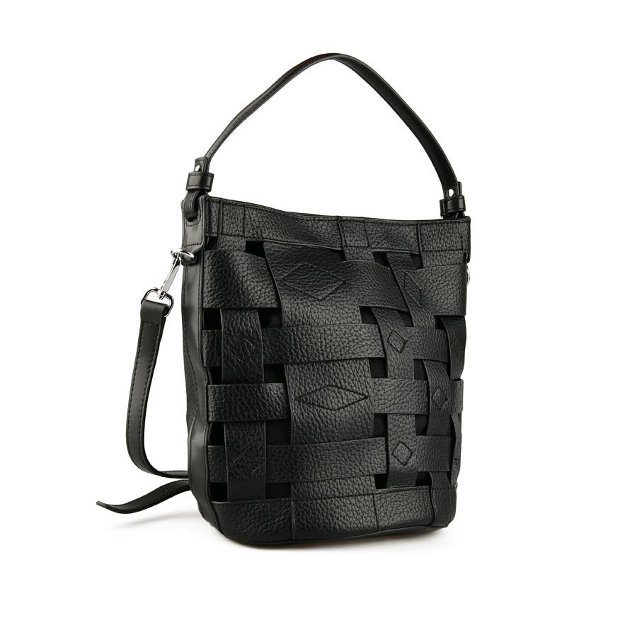 Женская повседневная сумка черная Tendenz trixie транспортная сумка 48×27×25 см чёрная