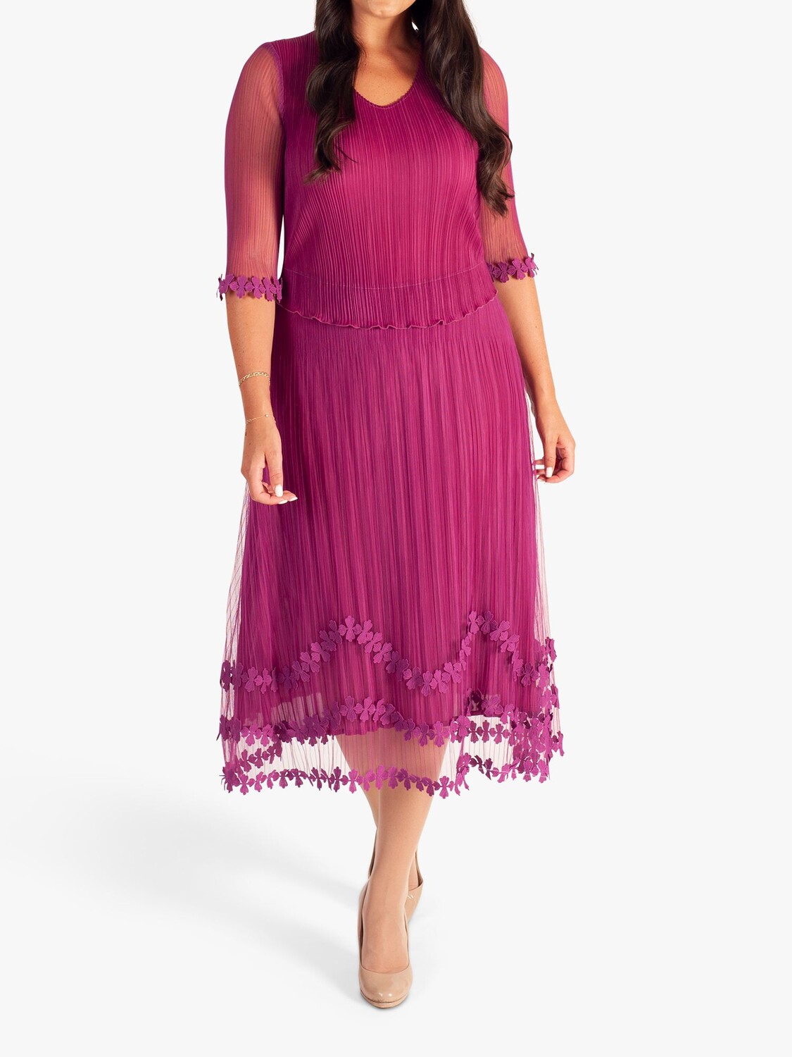 

Платье миди chesca Mock Layer Daisy Chain, Пион