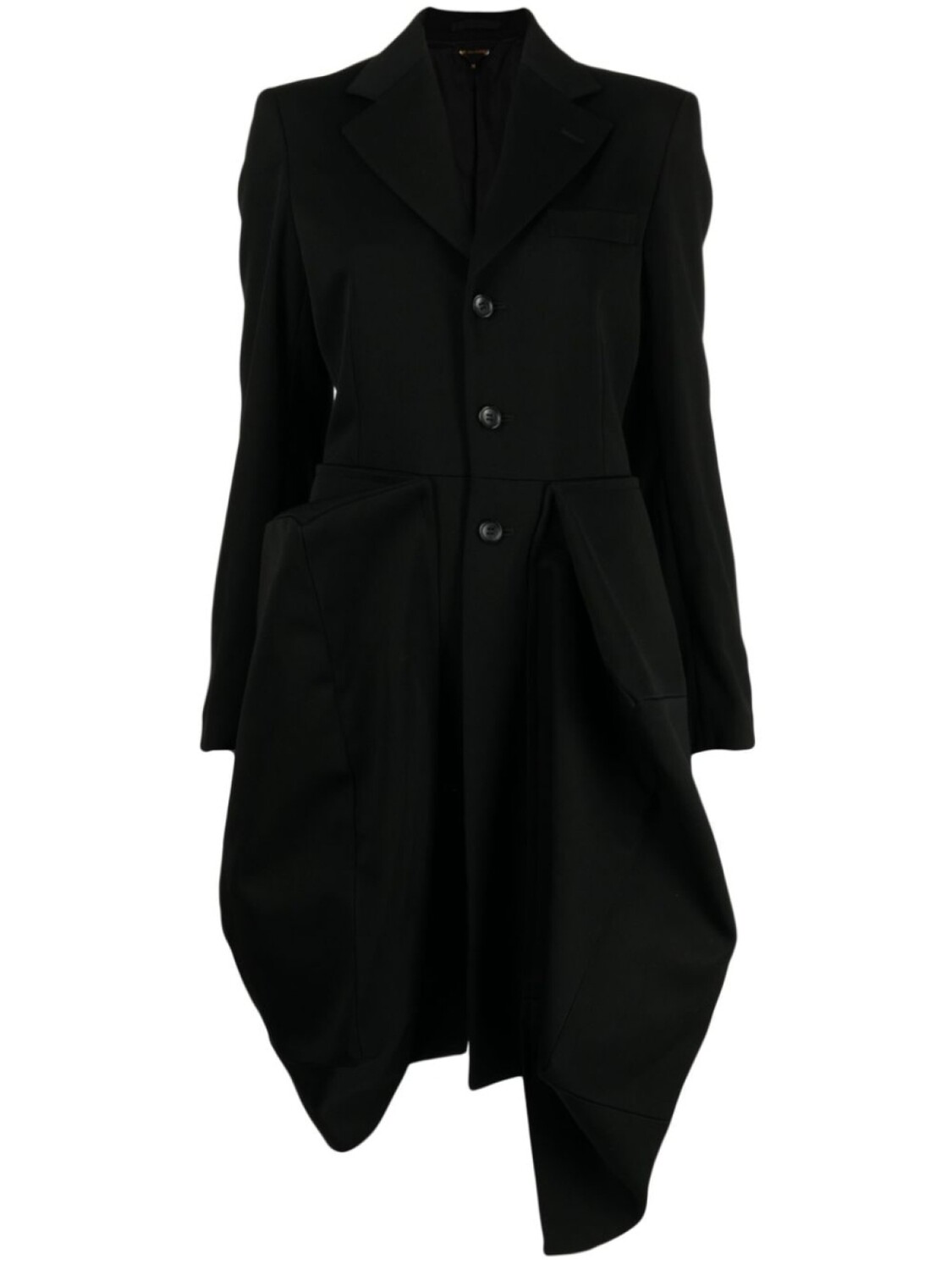 

Comme Des Garçons однобортное пальто асимметричного кроя, черный