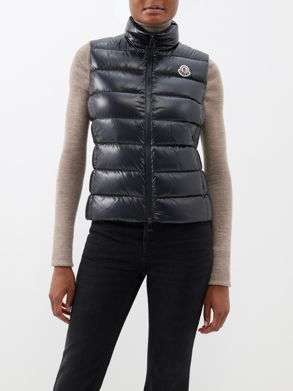 

Стеганый пуховый жилет ghany в стиле лаке Moncler, черный