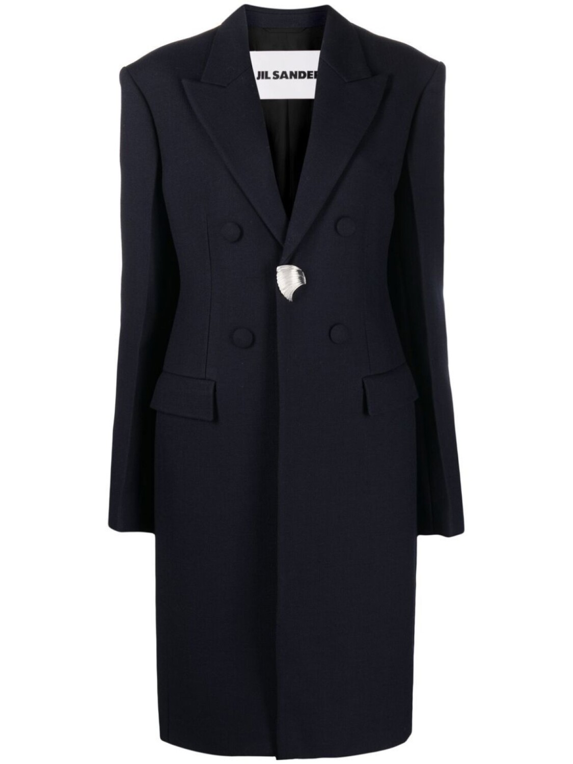 

Jil Sander шерстяное пальто на пуговице, синий