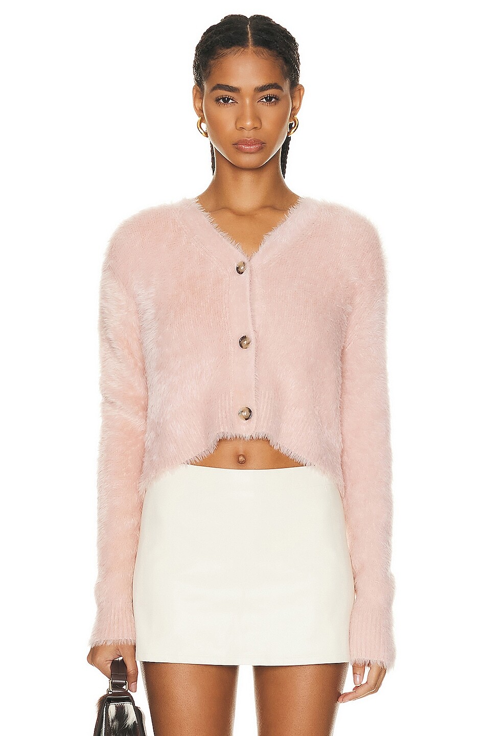 

Кардиган Acne Studios Crop, цвет Dusty Pink