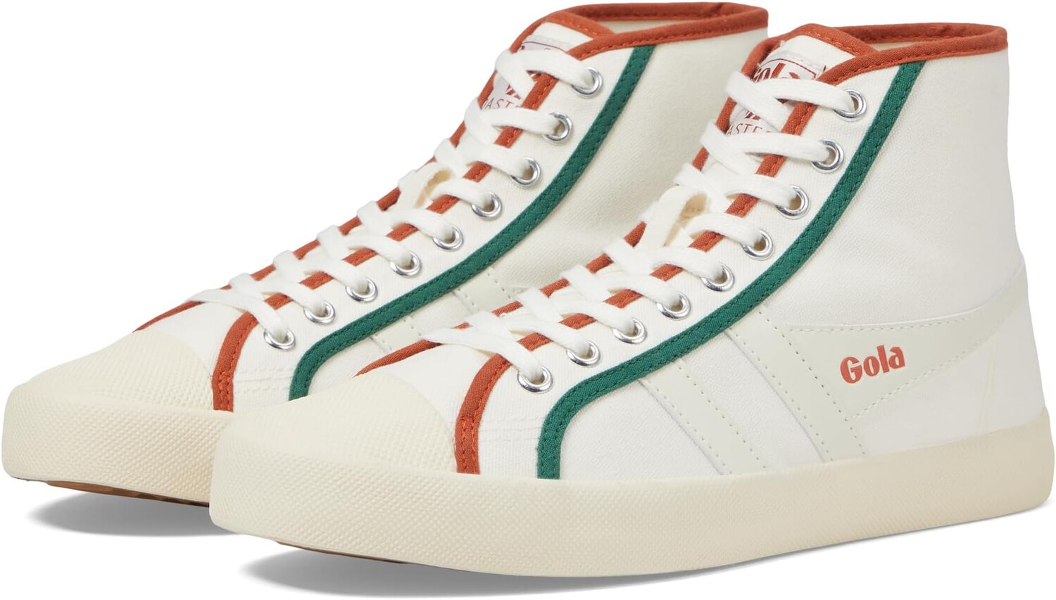 

Кроссовки Coaster Smash High Gola, цвет Off-White/Moody Orange/Green, Белый