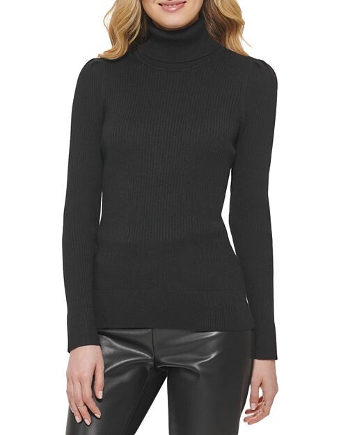 

Однотонный свитер с воротником в рубчик DKNY, цвет Black